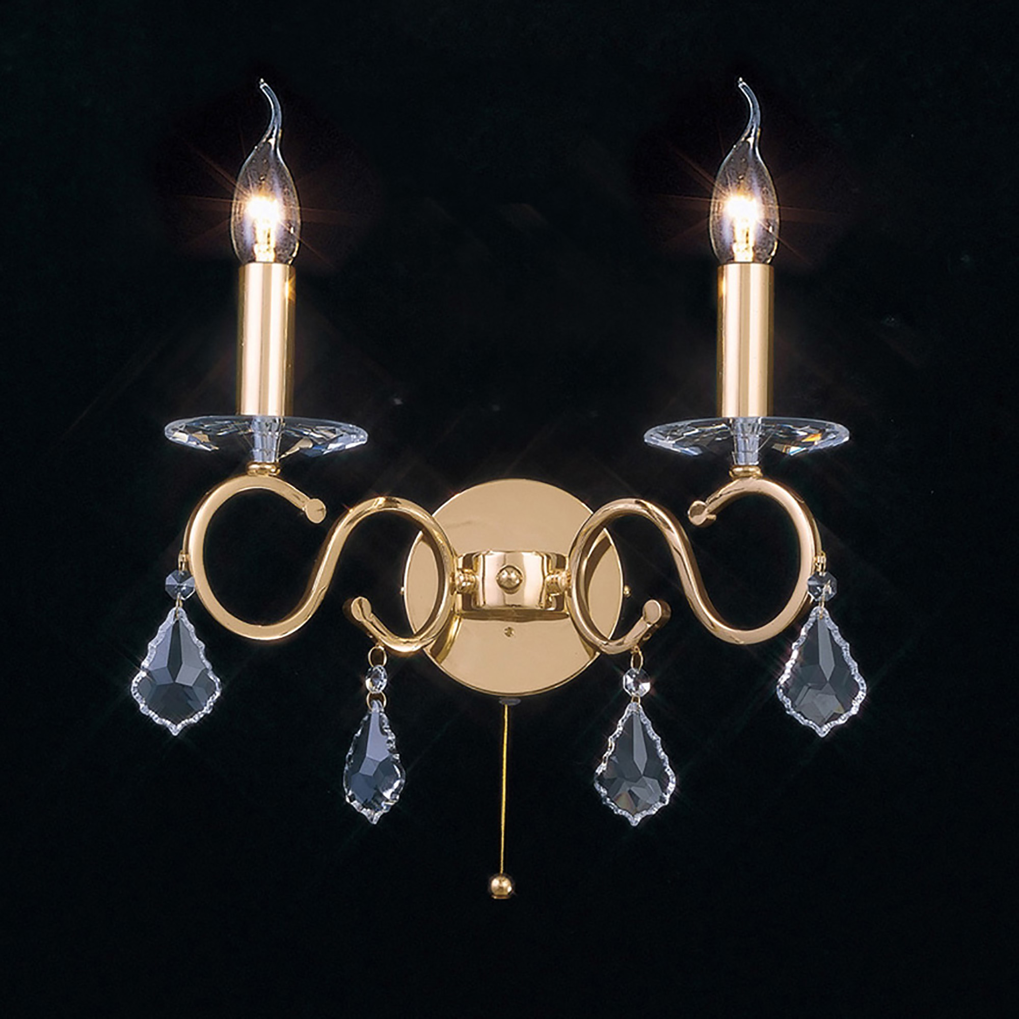 Torino Crystal Wall Lights Diyas Armed Wall Lights